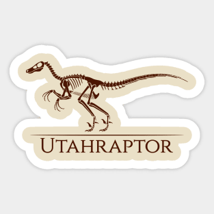 Utahraptor Skeleton Sticker